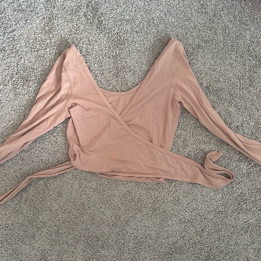 Women’s Wrap Crop Top - Blush Pink